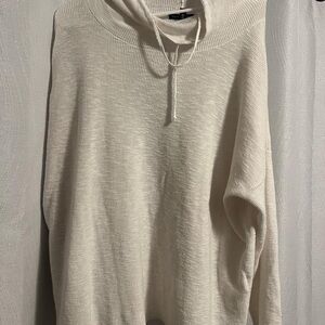 Eileen Fisher Off-White Cowl Neck Sweater